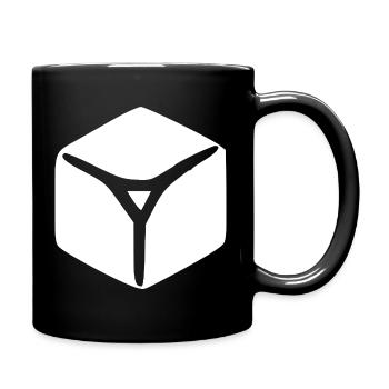 Eiswürfel weiß Eis Geschenk  - Full Colour Mug - black - Right