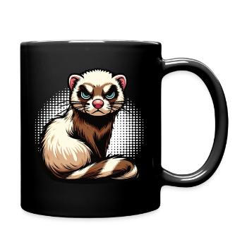 ferret ferret holder ferret owner - Full Colour Mug - black - Right