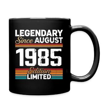 Legendär seit August 1985 Vintage Retro - Tasse einfarbig - Schwarz - Rechts