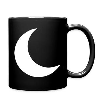 Moon Crescent White Gift - Full Colour Mug - black - Right