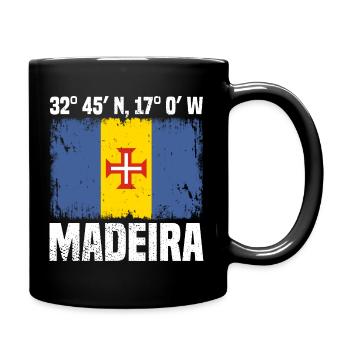 Coordonnées de Madère - Mug uni - noir - Droite