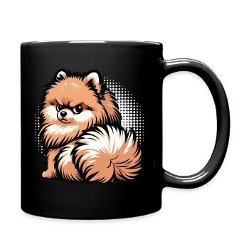Pomeranian Pomeranian Pomeranian Spitz Dog Miniature Spitz Holder - Full Colour Mug - black - Right