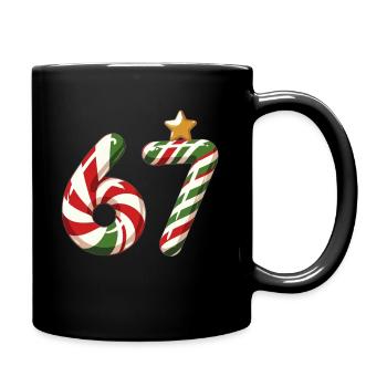 Candy Cane 67 meme  - Full Colour Mug - black - Right