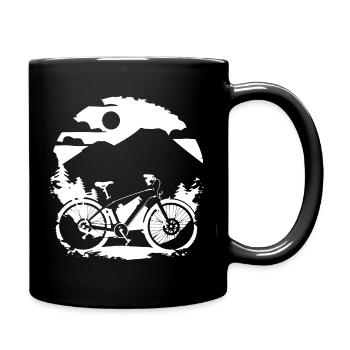 Mountain biking - Full Colour Mug - black - Right
