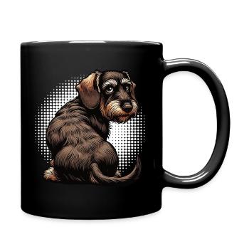 teckel teckel à poils durs propriétaire de teckel teckel - Mug uni - noir - Droite