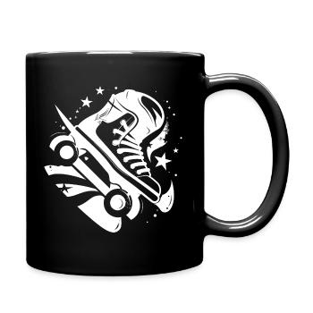 Roller Skates Graphic - Full Colour Mug - black - Right