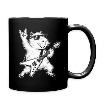Capybara Rocker Capybara Metal Funny - Full Colour Mug - black - Right