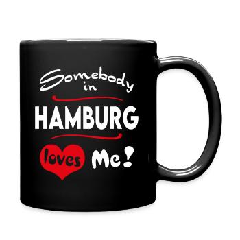 Hamburg Stadt Ville Ville Ville Urbaine de T-shirts Heimatliebe - Mug uni - noir - Droite