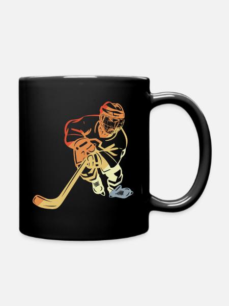 Eishockeyspieler Retro - Tasse einfarbig - Schwarz
