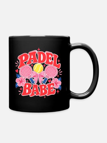 Padel Babe | Padel Mom - Tasse einfarbig - Schwarz