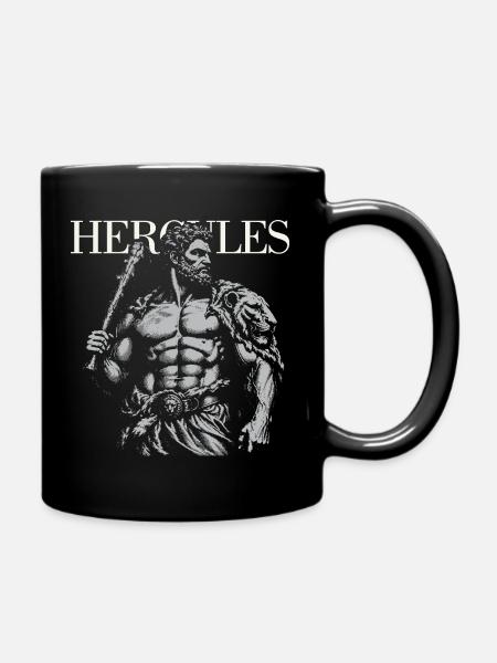 Herkules' mythische Stärke-Silhouette - Tasse einfarbig - Schwarz