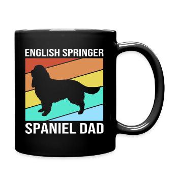 Springer Spaniel - Tasse einfarbig - Schwarz - Rechts