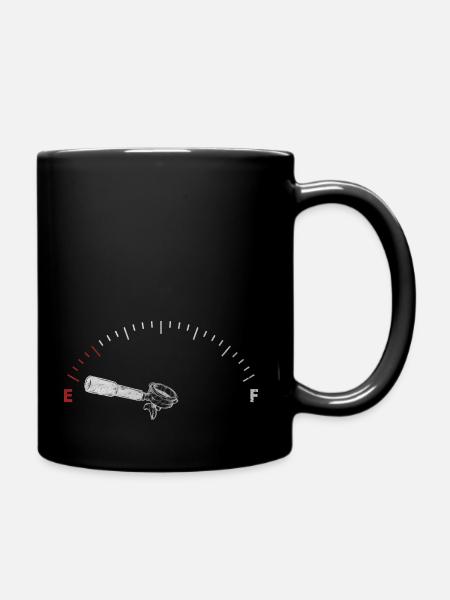 Siebträger Kaffee Espresso Siebträgermaschine Cafe - Tasse einfarbig - Schwarz