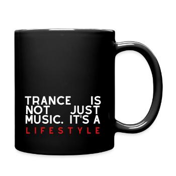 Trance is not just music - Full Colour Mug - black - Right