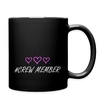 Crew Mitglied Herz Liebe - Tasse einfarbig - Schwarz - Rechts