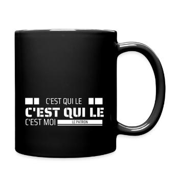 T-shirt c'est qui le patron C'est moi le patron! - Mug uni - noir - Droite