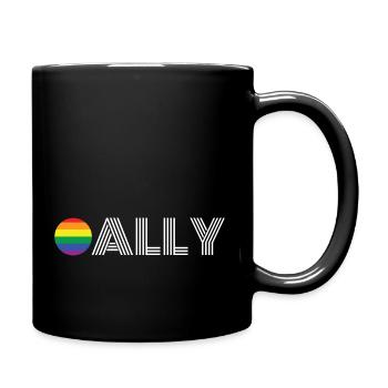 ally lgbt - Full Colour Mug - black - Right