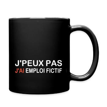 Ich kann nicht, ich habe einen fiktiven Job - Tasse einfarbig - Schwarz - Rechts