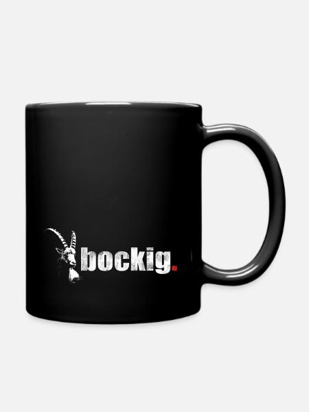 Bockig Steinbock - Tasse einfarbig - Schwarz