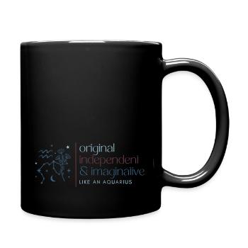 Aquarius Zodiac sign Aquarius - Full Colour Mug - black - Right