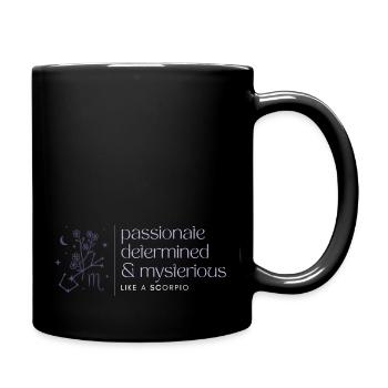 Scorpio Sternzeichen Skorpion - Tasse einfarbig - Schwarz - Rechts