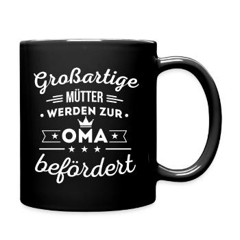 Oma - Großartige Mütter - Tasse einfarbig - Schwarz - Rechts