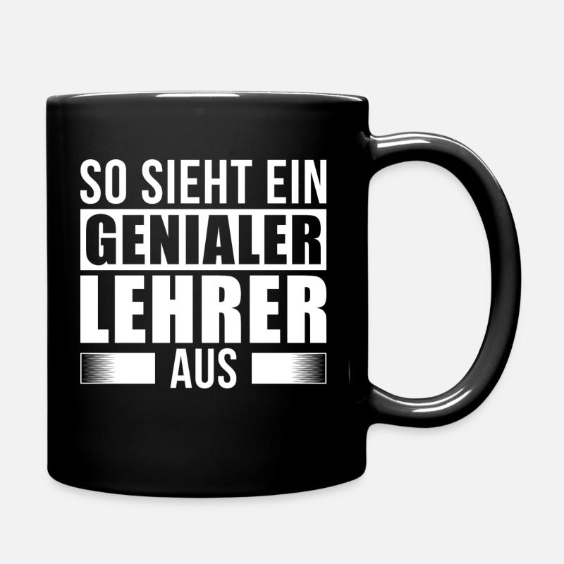 Genialer Lehrer - Tasse einfarbig - Schwarz