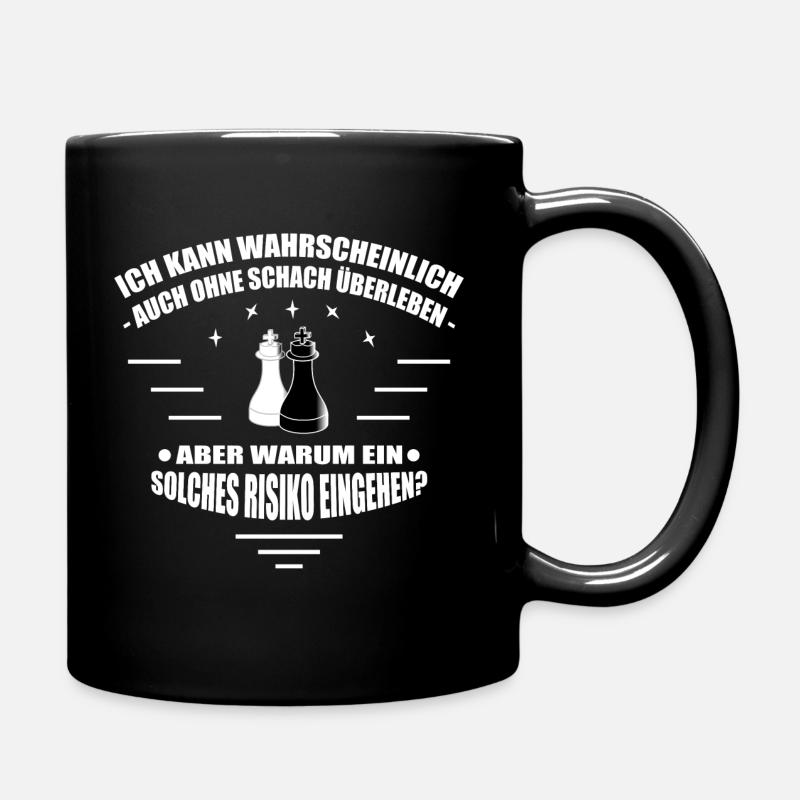 T-Shirt Schach - Tasse einfarbig - Schwarz