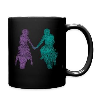 couple de motards - Mug uni - noir - Droite