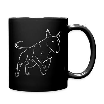 Chien Bull Terrier - Mug uni - noir - Droite