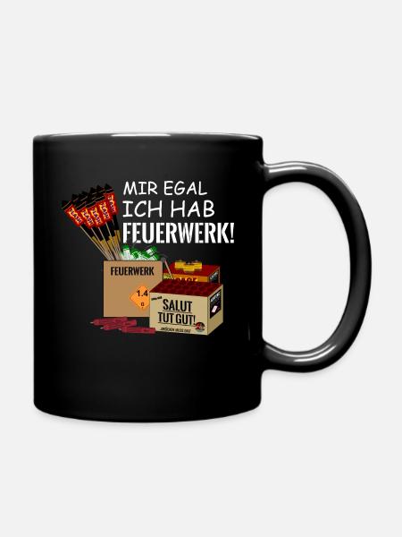 Pyro Ich hab Silvester Feuerwerk - Tasse einfarbig - Schwarz