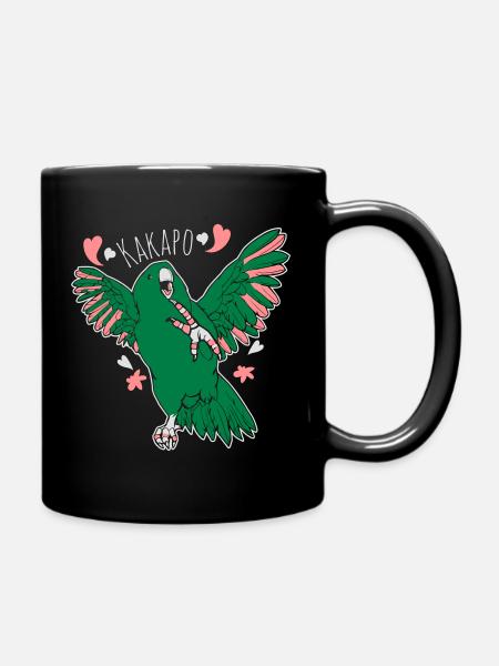 kakapo - fat parrot dance - Full Colour Mug - black