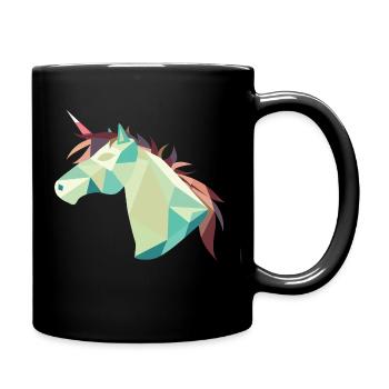 Pferd - Tasse einfarbig - Schwarz - Rechts
