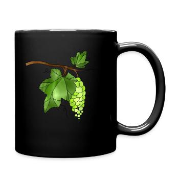 grapes - Full Colour Mug - black - Right