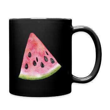 Pastèque Melon - Mug uni - noir - Droite