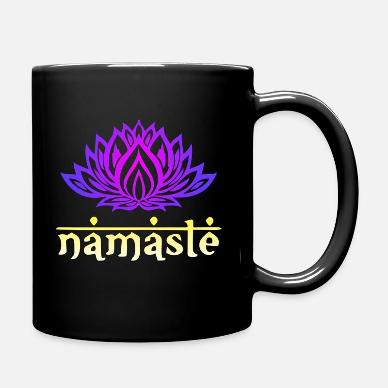Namaste fleur de lotus - Mug uni - noir
