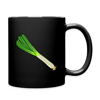 Broad-leaved leek leek leek onion vegetable garden - Full Colour Mug - black - Right