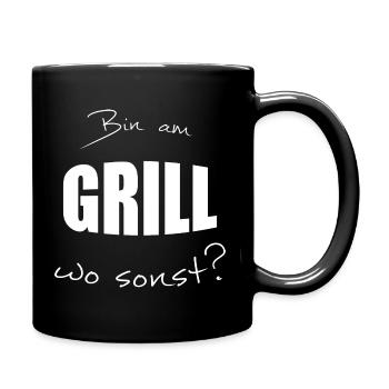 Je suis au grill ou ailleurs? - Mug uni - noir - Droite