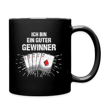 Shirt für Karten Spieler - Karten spielen - Tasse einfarbig - Schwarz - Rechts
