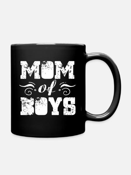 Chemise Mom Of Boys - Mug uni - noir