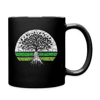 Green tree Co2 Climate Environment Energy transition Eco organic - Full Colour Mug - black - Right