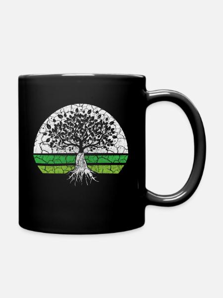 Green tree Co2 Climate Environment Energy transition Eco organic - Full Colour Mug - black