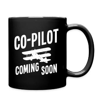 Co-pilote Coming Soon, parents Mama Papa pilote privé - Mug uni - noir - Droite
