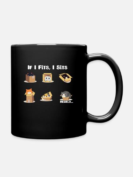 Funny Cat Meme Things Cats Do - Full Colour Mug - black