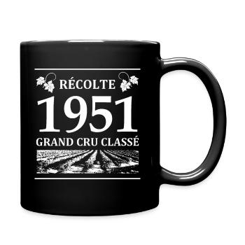Récolte 1951 - Mug uni - noir - Droite
