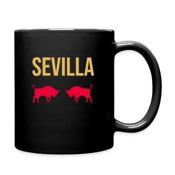 Stierkampf Sevilla Stadtführung Souvenir Sevilla - Tasse einfarbig - Schwarz - Rechts