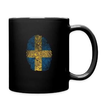 Schweden - Tasse einfarbig - Schwarz - Rechts
