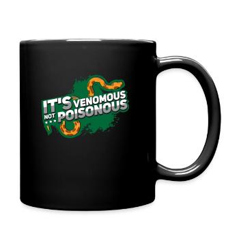 Terrarium: Giftschlange Venomous Snake Kornnatter - Tasse einfarbig - Schwarz - Rechts