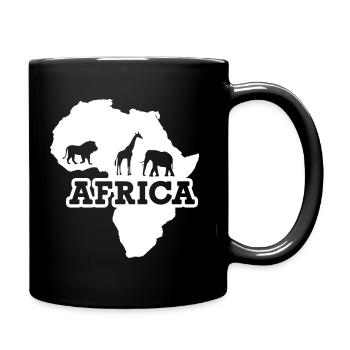 Afrika - Tasse einfarbig - Schwarz - Rechts