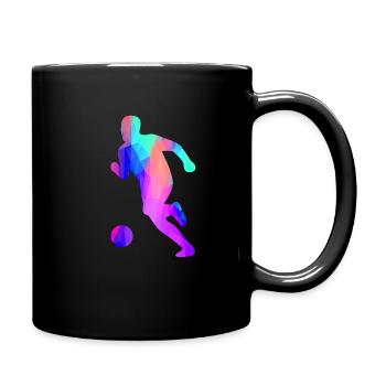 Fussballspieler - Tasse einfarbig - Schwarz - Rechts